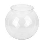 Plastic Round Fish Bowl, Largest Mini Plastic Fish Bowls Plastic Round Fish Bowl Style Break Proof Fish Tank for Desk Bookcase Decorations (S)