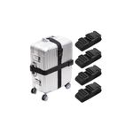 Darller 4 PCS Luggage Straps Suitcase Belts Adjustable Packing Straps Travel Accessories, Black