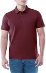 Lee Men's Short Sleeve Soft Washed Cotton Polo T-Shirt, Rhubarb, Medium