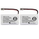 Uniden BBTY0651101 Model BT1007 Nickel-Cadmium Rechargeable Cordless Phone Battery, DC 2.4V 500mAh (2-Pack)