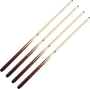 Viper One-Piece 57" Maple Bar Billiard Cues 4-Cue Assortment (18, 20, and Two 21-Ounce Pool Cues)