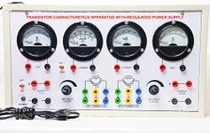 Labworld transistor characteristics apparatus four meters with regulated power supply for study in classroom or physics/electronics lab