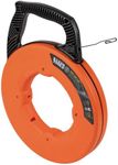 Klein Tools 56333 Electrical Fish Tape, Steel Wire Puller with Double Loop Tip, Optimized Housing and Handle, 1/8-Inch x 120-Foot