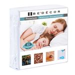 Bedecor Zippered Mattress Cover Queen Size, Fits 16-18 Inch Deep Pocket, Mattress Protector Waterproof with Zipper, Fully Six-Sides Mattress Encasement Bed Protection, Breathable (60" X 80")