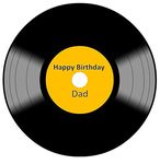 LP record 7.5 inch ICING circle round edible cake topper personalised