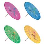 Assortment or six (6) 30" Large Asian Silk Umbrella / Parasol