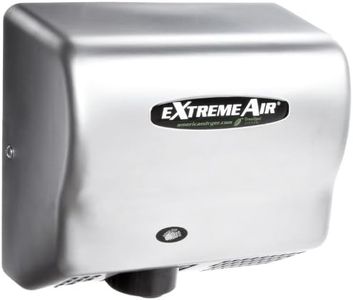 American Dryer ExtremeAir GXT9-SS Stainless Steel Cover High-Speed Automatic Hand Dryer, 10-12 Second Dries, 100-240V, 1,500W Maximum Power, 50/60Hz