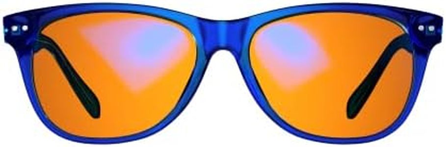 Swanwick Crystal Night Swannies : Premium Blue Light Blocking Glasses for Better Sleep and Eye Strain Relief - One Size Fits Most-Sapphire