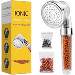 Magichome Shower Head Filter with Chrome Finished Shower Panel, High Pressure Water Saving 3 Modes Adjustable Hard Water Showerhead for Low Water Pressure Contains Additional Replaceable Stone