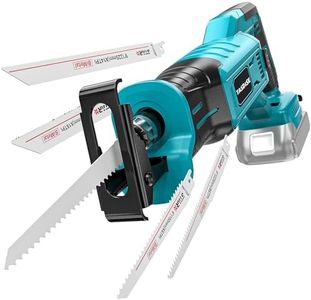TASDISE Cordless Reciprocating Saw for Makita 18V, Brushless Reciprocating Saw with Variable Speed, 1" Stroke Length, 3200 SPM 4-Blade Slternative Saw for Metal/Wood/PVC Cutting Tool (No Battery)