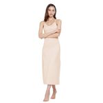 MANCYFIT Long Slips for Under Dresses Full Length Adjustable Spaghetti Strap Nightgown Nude Small