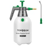 VIVOSUN 0.26gal Handheld Garden Sprayer, 1L Pump Sprayer, 34oz Water Spray Bottle with Safety Valve, Adjustable Nozzle, Extended Spray Rod & Additional Seals, Ideal for Watering, Fertilizing, Cleaning