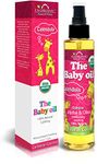 US Organic Baby Oil with Calendula with Vitamin E, USDA Certified Organic, 135 ml (5 fl.oz) (Caribbean Coconut)