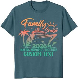 Custom Family Cruise 2025 T-Shirts, Birthday Cruise Tee, Family Making Memories Together Shirt, Family Trip Shirts, Youth Heather Deep Teal XLarge