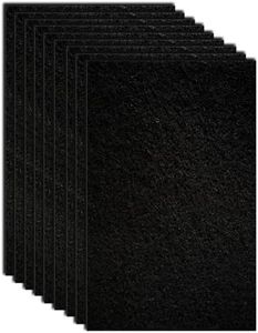 MEDUWEDU 9 Pcs Charcoal Filters Compatible with Cat Litter Box 4.5 x 6.5Inch, Replacement Activated Carbon Premium Odor Filters, Black