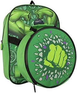 Marvel Ragazzi Zaino e borsa per il pranzo Hulk Verde