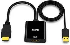 BENFEI HDMI to DisplayPort, Uni-Directional HDMI (Source) to DisplayPort (Display) Adapter 4K@60Hz/2K@144Hz/1080P@165Hz Compatible with Laptop, Xbox 360 One, PS4 PS3 Device