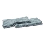 Griot's Garage 10295 Microfiber Plush Edgeless Wash Cloths (Set of 2),Gray,Small