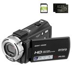 Camcorders ORDRO HDV-V12 HD 1080P Video Camera Recorder Infrared Night Vision Camera Camcorders with 16G SD Card and 2 Batteries