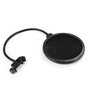 Pop Filter for Microphones Dual Layered 360 flexible pop filter screen with Gooseneck clip