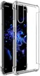 Helix Rubber Soft Bumper Transparent Silicon Shockproof Slim Back Cover Case for Sony Xperia 1 II/Sony Xperia 1 2 / Sony Xperia 12 6.5"