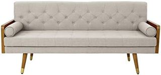 Christopher Knight Home Aidan Mid Century Modern Tufted Fabric Sofa, Beige