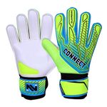 CONNECT KIDS, BOYS & GIRLS, JUNIOR, SOCCER GOALKEEPER GLOVES, FOR TRANING – CHILDRENS, ROUGH PROFILE GRIP (Yellow, 4)