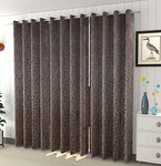 Kiara Creations 3 Piece Premium Velvet Suede Room Darkening Curtains for Long Door 8 Feet, Brown