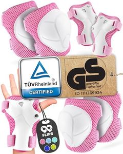 99FLIPS Kids Knee and Elbow Pads Set - Pink, Size SM - Toddler Skating Pads