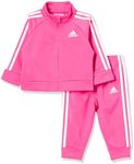 adidas Baby Girls 2-piece Classic Tricot Track Suit Jacket & PantsTricot Track Suit Set, Magenta Pink, 18 Months