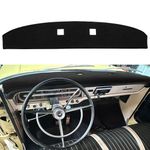 Fcovergurus Dash Cover Mat Custom Fit for 1967-1972 Ford F100 F250 F350 Pickup Truck , Dashboard Cover Pad Carpet Protector F124 (Black)