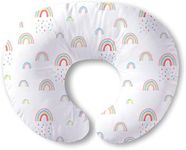 Plushii Nursing Pillow, Breathable Nursing Pillows for Breastfeeding, Breast Feeding Pillows for Mom, Breastfeeding Pillows for Bottle Feeding, Tummy Time, Sitting Support - Rainbow World