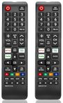 2PCS Replacement for Samsung Smart TV Remote Control, for All Samsung LED LCD QLED 4K 8K UHD 3D HDTV HDR Curved Crystal Smart TV BN59-01199F, BN59-01301A, BN59-01289A, BN59-01266A