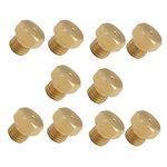 MENSI 10 Packs 𝟏/𝟒"-𝟑𝟐𝐮𝐧𝐞𝐟 𝐌𝐚𝐥𝐞 𝐓𝐡𝐫𝐞𝐚𝐝 Brass Nozzle with 0.8m (0.031") Jet Hole For Propane Natural Gas Stove Grill NOT UNIVERSAL