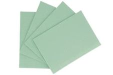 Dentosmile Disposable Bibs, Disposable Patient Bibs, Dentist Bibs, Size"33 x 45 cm" - 50/pk in Multi Colours (Green)