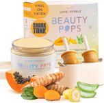 Beauty Pops by Love & Pebble- Turmeric Mask Glow Enzyme Icy Facial Kit| Viral On TikTok| As seen on Shark Tank beauty | Korean Face Mask Skincare made with turmeric, aloe, banana, papaya