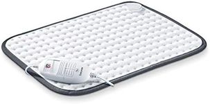 Beurer HK 41 Heating Pad Cuddly Heat Pad with 3 Temperature Settings and Automatic Shut-Off, Machine Washable, Made in Europe, White/Grey