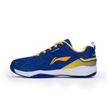 Li-Ning Ultra Force Non-Marking Badminton Shoe | Engineered Pro Cushioning & Enhanced Breathability | All Indoor Sports (Blue/Yellow,10UK)