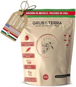 GrubTerra Golden Dried Black Soldier Fly Larvae - Premium Supplement to Increase Egg Production for Pet Treats, Bird Feed, Chicken Feeder, Pet Bird Food, and Wildbird Feed (10lb)