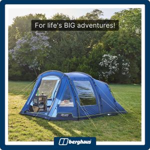 Berghaus Adhara 500 5-Person Tunnel Tent – Darkened Bedrooms, Blue