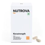 NUTROVA Kerastrength For Men & Women (30 Capsules) With Biotin - Prevents Hair-Fall,Strengthens & Grows Hair With Vitamins A,C,D3,B-Complex,Lycopene Inhibits Hair-Fall Hormone Dht,1 Count