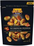 Setton Farms Pistachios, Scorpion Pepper Extreme Flavor, Naturally Seasoned Pistachio Kernels, Dry Roasted No Shell Pistachios, Non-GMO Project Verified, Certified Gluten Free, Vegan and Kosher, 5 oz Resealable Pouch