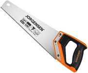 JORGENSEN 15 Inch Pro Hand Saw, 8 TPI Fine-Cut Ergonomic Non-Slip Aluminum Ultrasonic Welding Handle for Sawing, Trimming, Gardening, Woodworking, Drywall, Plastic Pipes