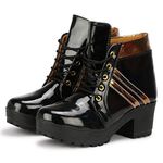 Commander Shoes Casual Latest Ankle Boots for Women and Girls (38 EU)(5 UK) (Black)