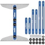 sourcing map Stair Tread Template Tool 9"-54" Adjustable Length Stair Measuring Tool Jig for Stair Treads Suitable for Stairs, Risers and Partition, Blue