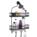 Zenna Home Extra Wide Shower Caddy, Bronze