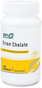 Klaire Labs Iron Chelate - 30 Milligrams Well-Tolerated & Easily-Absorbed Ferrous Bisglycinate Chelate, Hypoallergenic (100 Capsules)