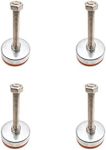 Self Leveling Feet,Set of 4, Furniture Legs T-Nut Leg Leveler 780 Lb Capacity D60xM12x100 Stainless Steel Orange