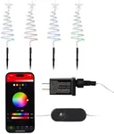 Vivvi App Based Cone Christmas Tree Path Lights, 4.7" 52 LEDs