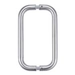 Ranbo Shower Panel Handle 203mm (8 Inch) Double Sided 304 Stainless Steel Push Pull bar Hardware Replacement for 6 to 12 mm (1/4" to 1/2") Framless Glass Door Screen, Brushed Nickel